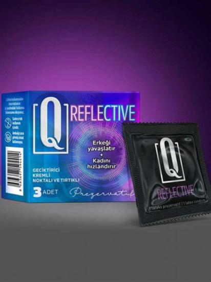 Q Reflective 3’lü Kremli Tırtıklı Prezervatif