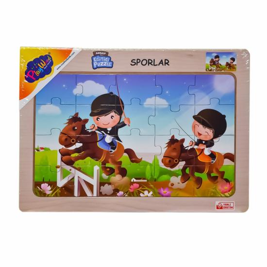 ONY-85-86-87-88 Ahşap Eğitici Puzzle Sporlar -Onyıl