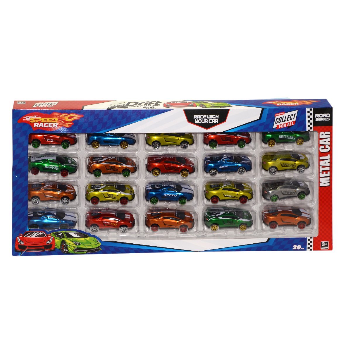 TOY-35 Toysan, Speed Racer 20’li Metal Araba Seti