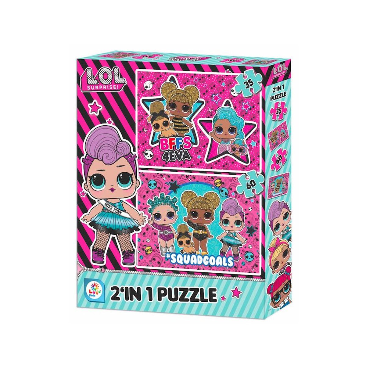 LOL7583 Laço Kids L.O.L. 2’li Puzzle / 35+60 Parça Puzzle