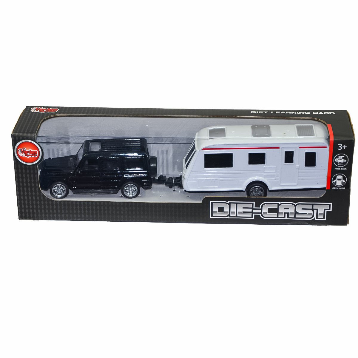 XFD1001 Kutulu Karavan Çeken Die-Cast Çek Bırak Jeep - Vardem Oyuncak