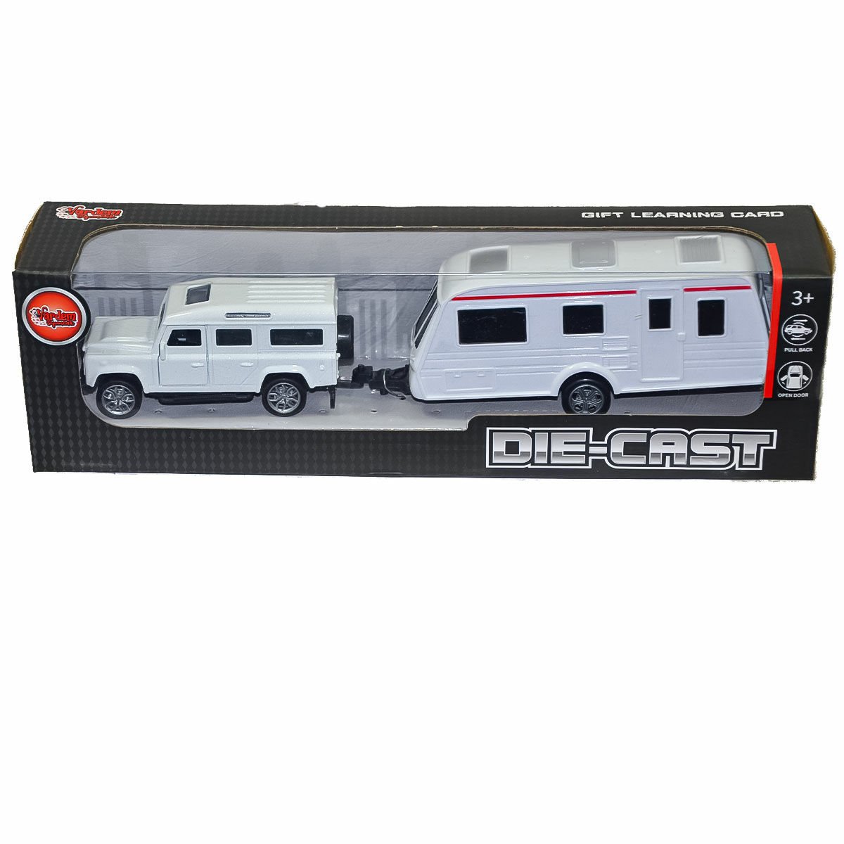 XFD1001 Kutulu Karavan Çeken Die-Cast Çek Bırak Jeep - Vardem Oyuncak