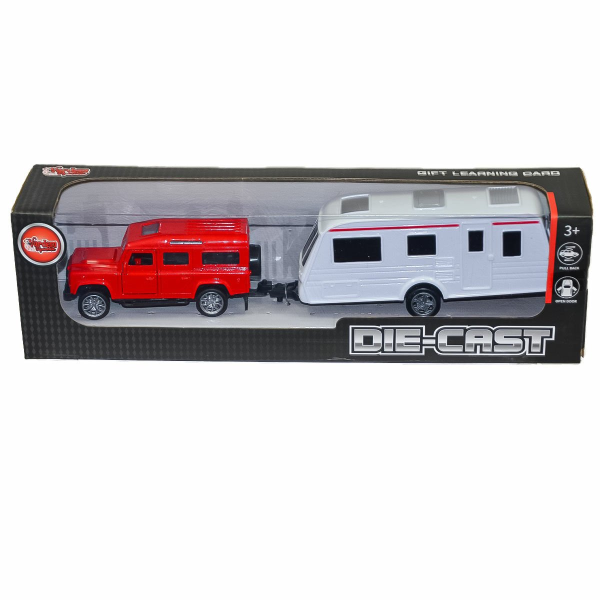 XFD1001 Kutulu Karavan Çeken Die-Cast Çek Bırak Jeep - Vardem Oyuncak