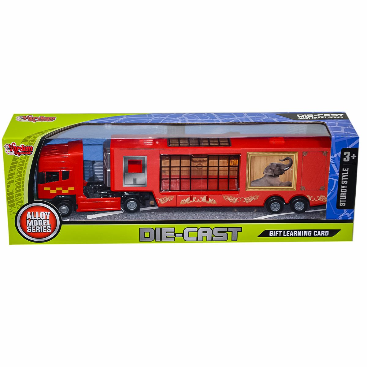 XFD889-352 Kutulu Die-Cast Kırmızı Gösteri Tırı - Vardem Oyuncak